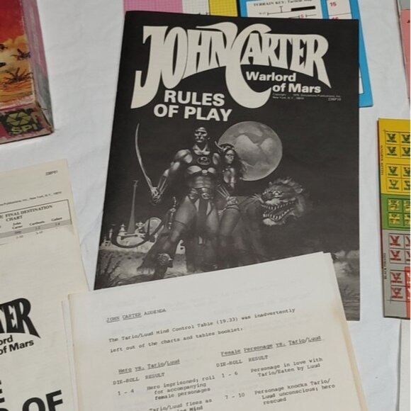 John Carter Warlord of Mars Role Playing Game 1979 SPI UNPUNCHED - Picture 7 of 14